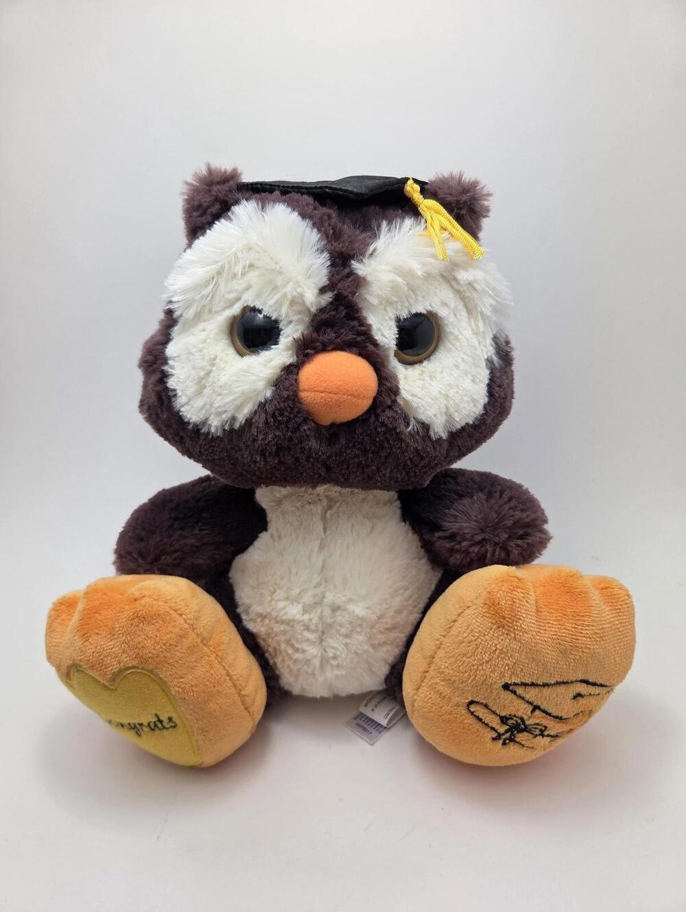 Aurora Beautifully Detailed Graduation Owl, Aurora Owl Plush (10 inch)
